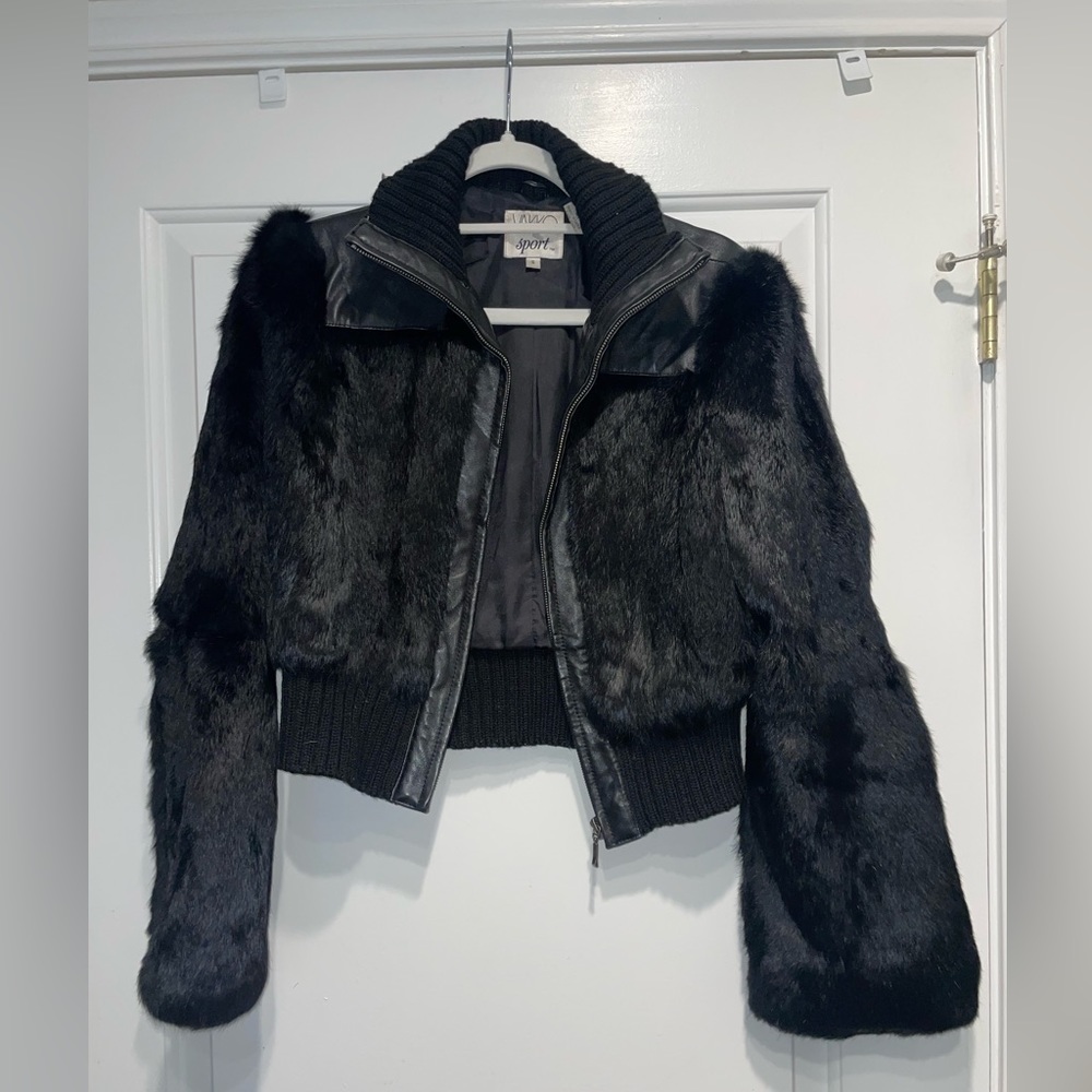 vakko sport faux fur jacket